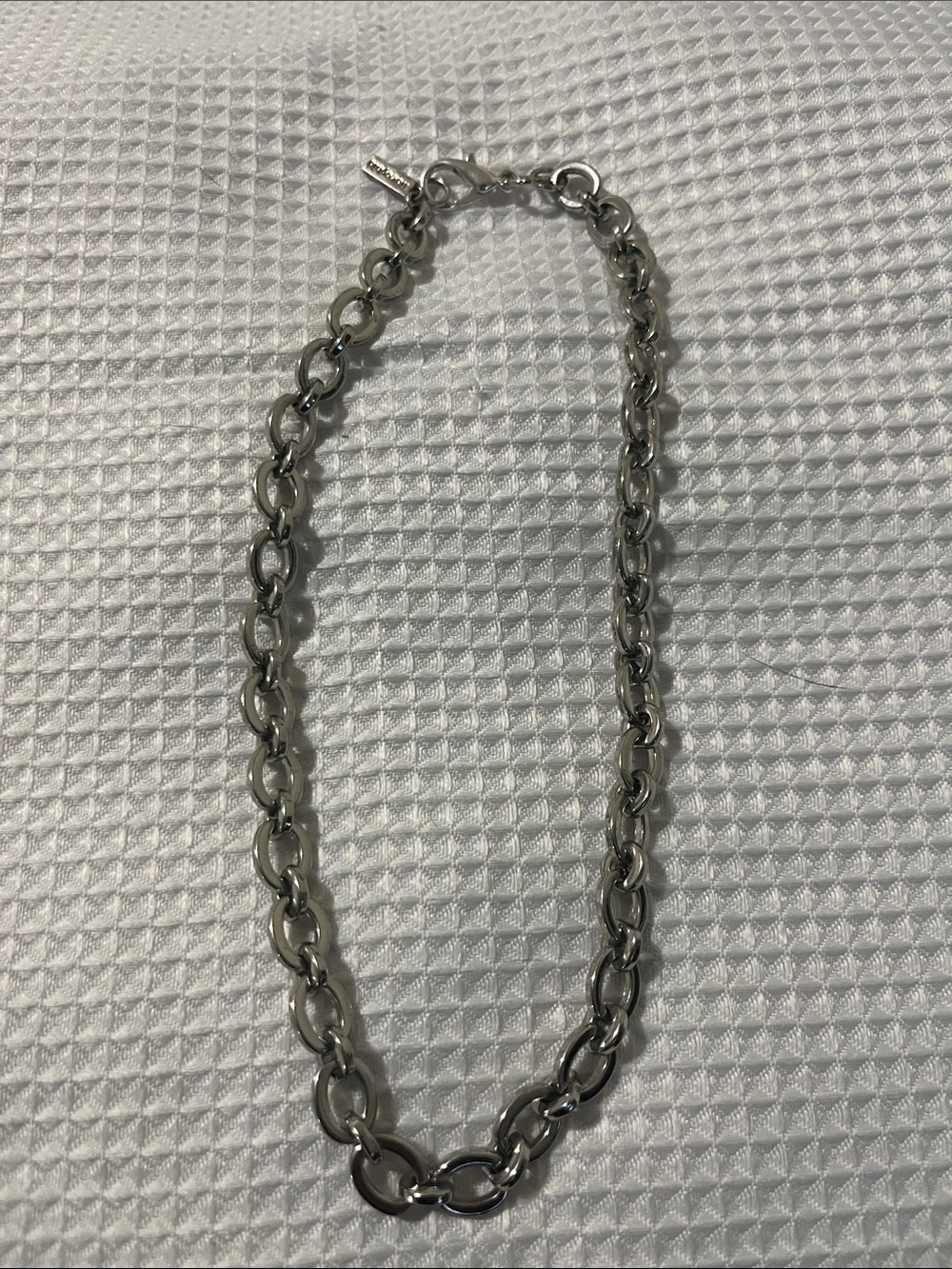 Lia Sophia Polished Silver Link Necklace